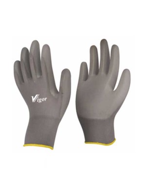 Custom PU Coated Safety Gloves with Logo – Non-Slip Grip